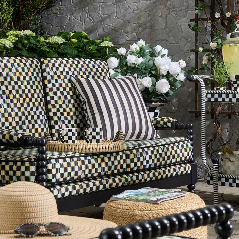 Mackenzie-Childs Courtly Check Printed Outdoor Pillow
