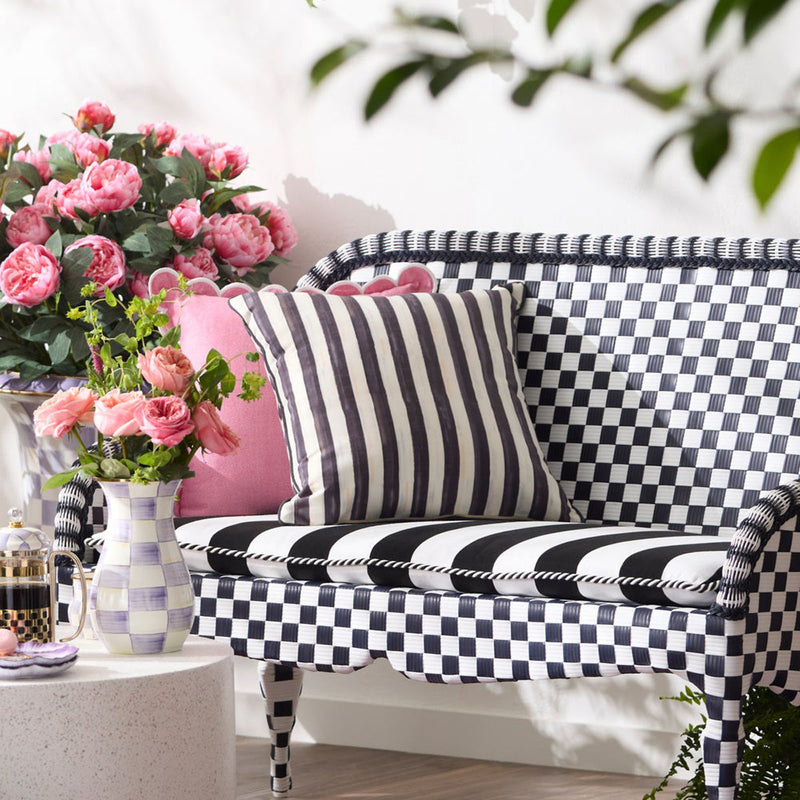 Mackenzie-Childs Courtly Check Printed Outdoor Pillow