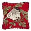 Mackenzie-Childs Chickadee Beaded Throw Pillow