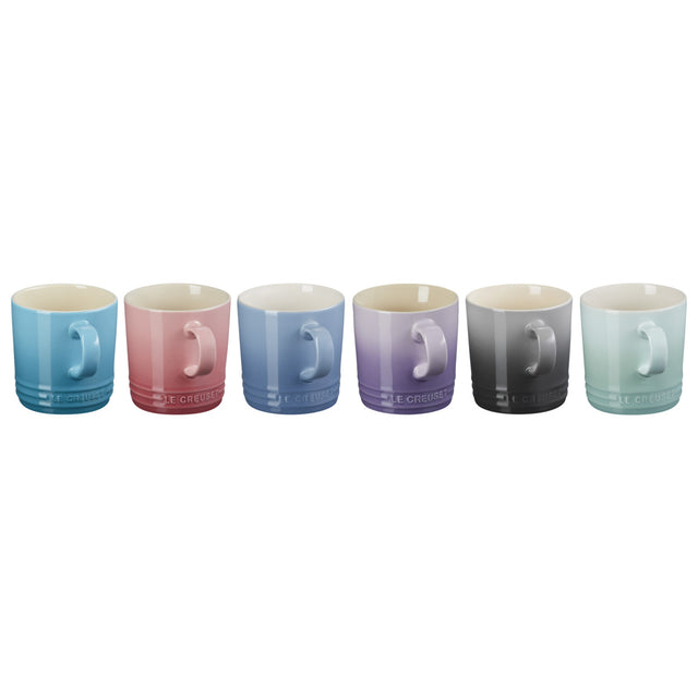 Le Creuset Stoneware Set of 6 Pastel Mugs 350ml