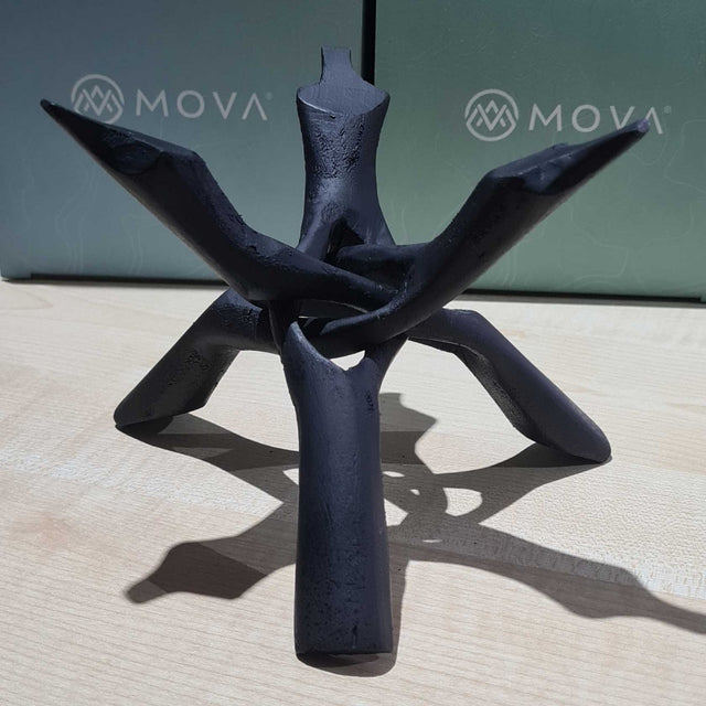 Wooden 3 Pronged Black 8'' Globe Stand

