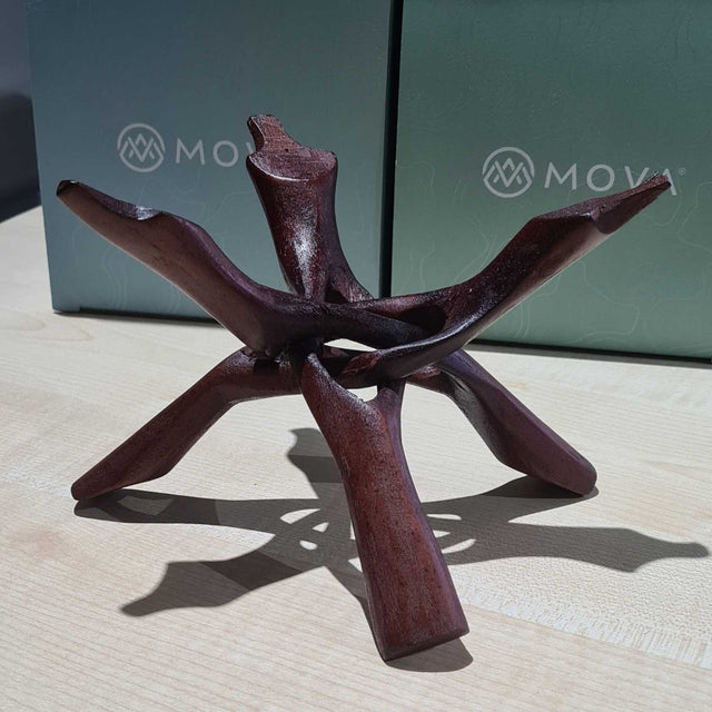 Wooden 3 Pronged Finished 8'' Globe Stand
