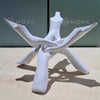Wooden 3 Pronged White 8.5'' Globe Stand