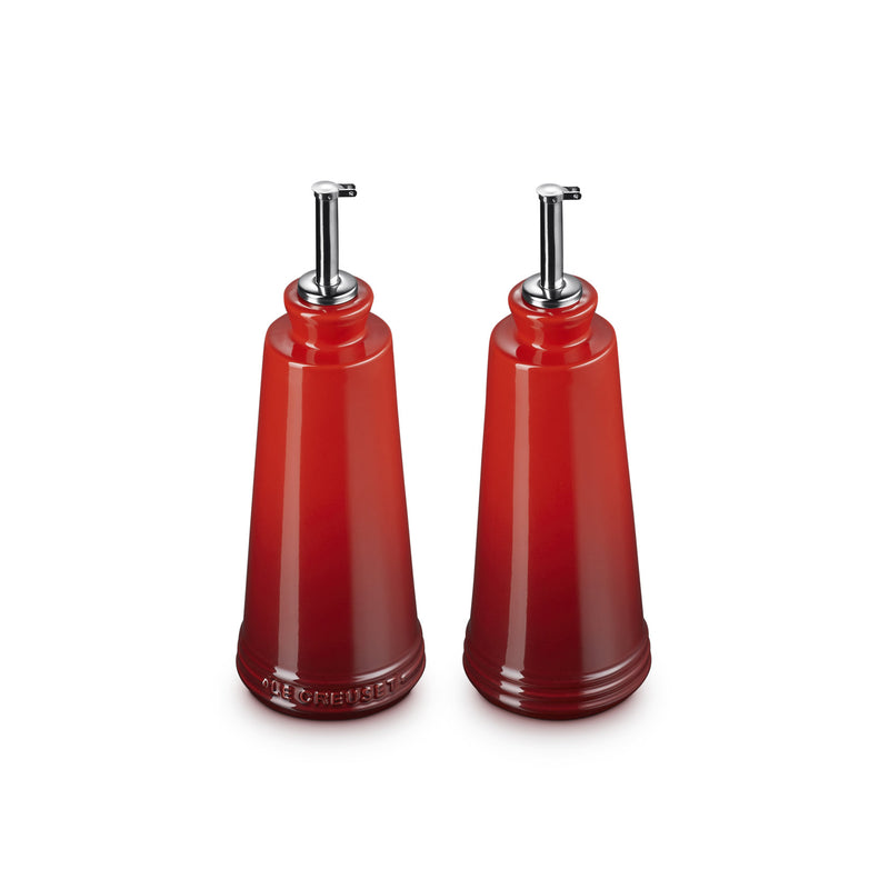 Le Creuset Signature Stoneware Oil & Vinegar Set 330ml Cerise