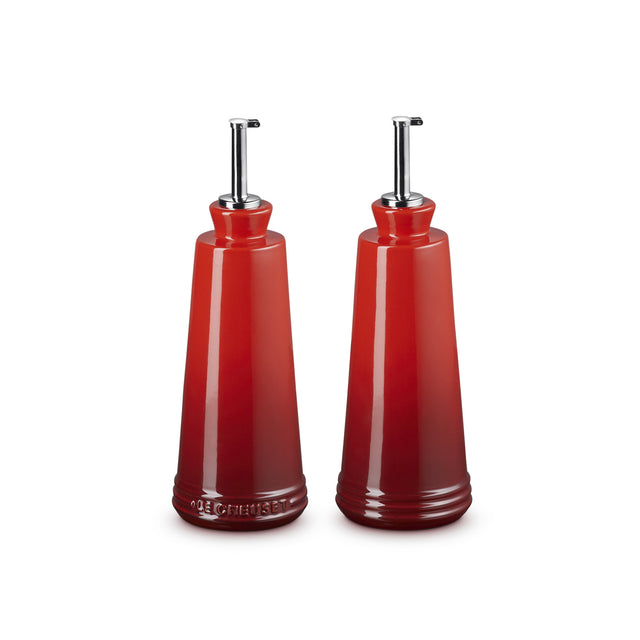Le Creuset Signature Stoneware Oil & Vinegar Set 330ml Cerise