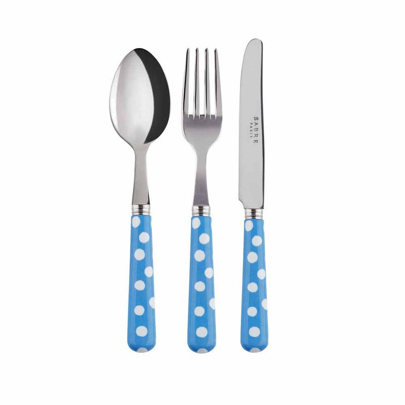 Sabre White Dots Light Blue Children's Set