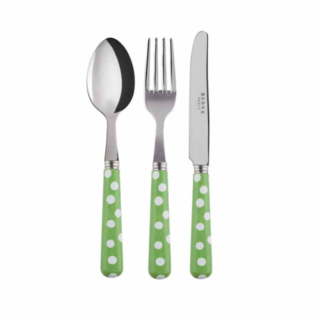 Sabre White Dots Garden Green Children's Set