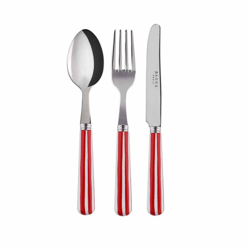 Sabre White Stripe Red Children's Set