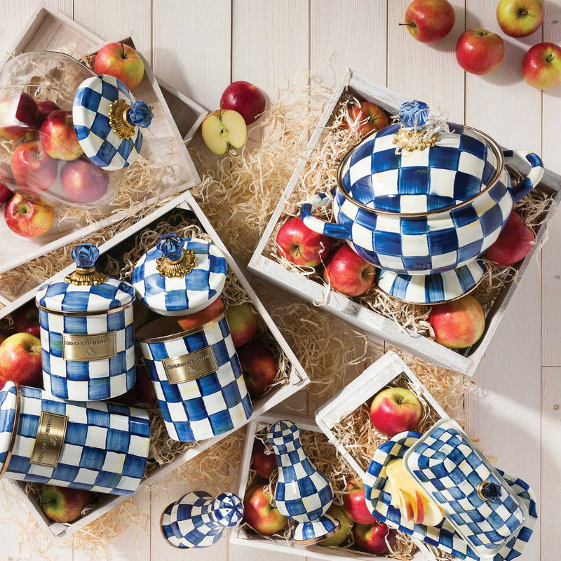 Mackenzie-Childs Royal Check Butter Box #3