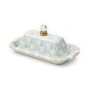 Mackenzie-Childs Sky Check Butter Box