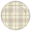 Mackenzie-Childs Mocha Check Charger Plate