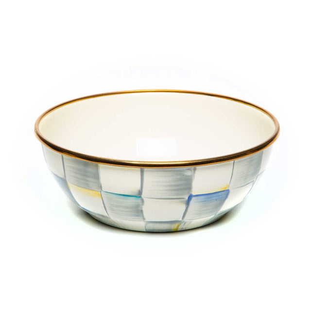 Mackenzie-Childs Sterling Check Enamel Everyday Bowl
