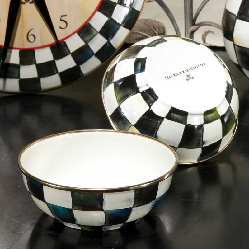 Mackenzie Childs Courtly Check Enamel Everyday Bowl #4