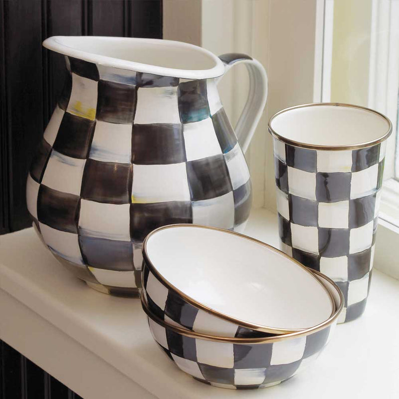 Mackenzie Childs Courtly Check Enamel Everyday Bowl #2