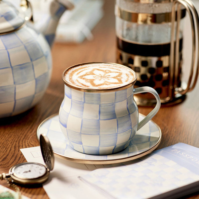 Mackenzie-Childs Sky Check Mug