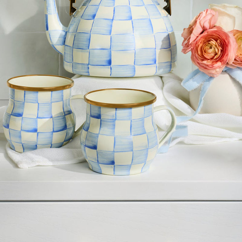 Mackenzie-Childs Sky Check Mug