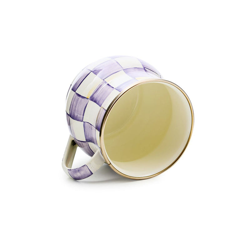 Mackenzie Childs Violet Check Mug