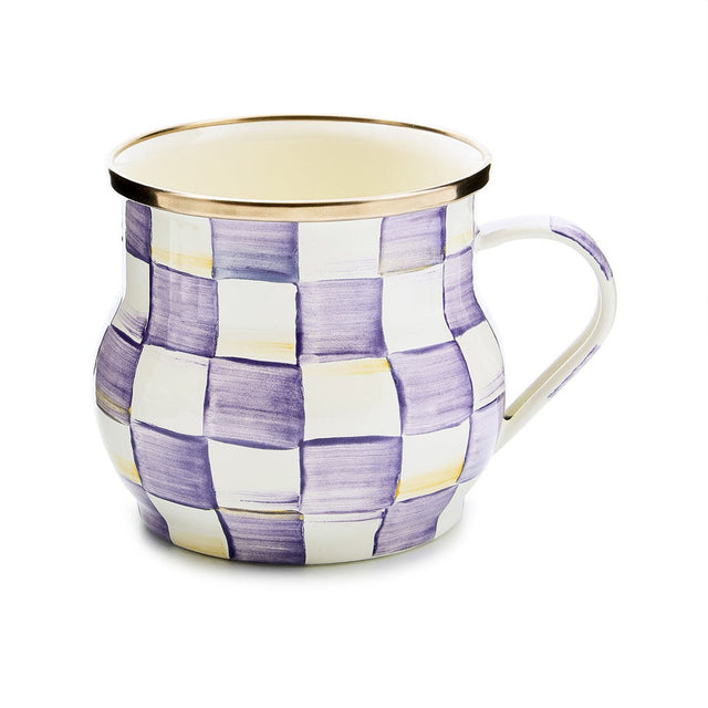 Mackenzie Childs Violet Check Mug