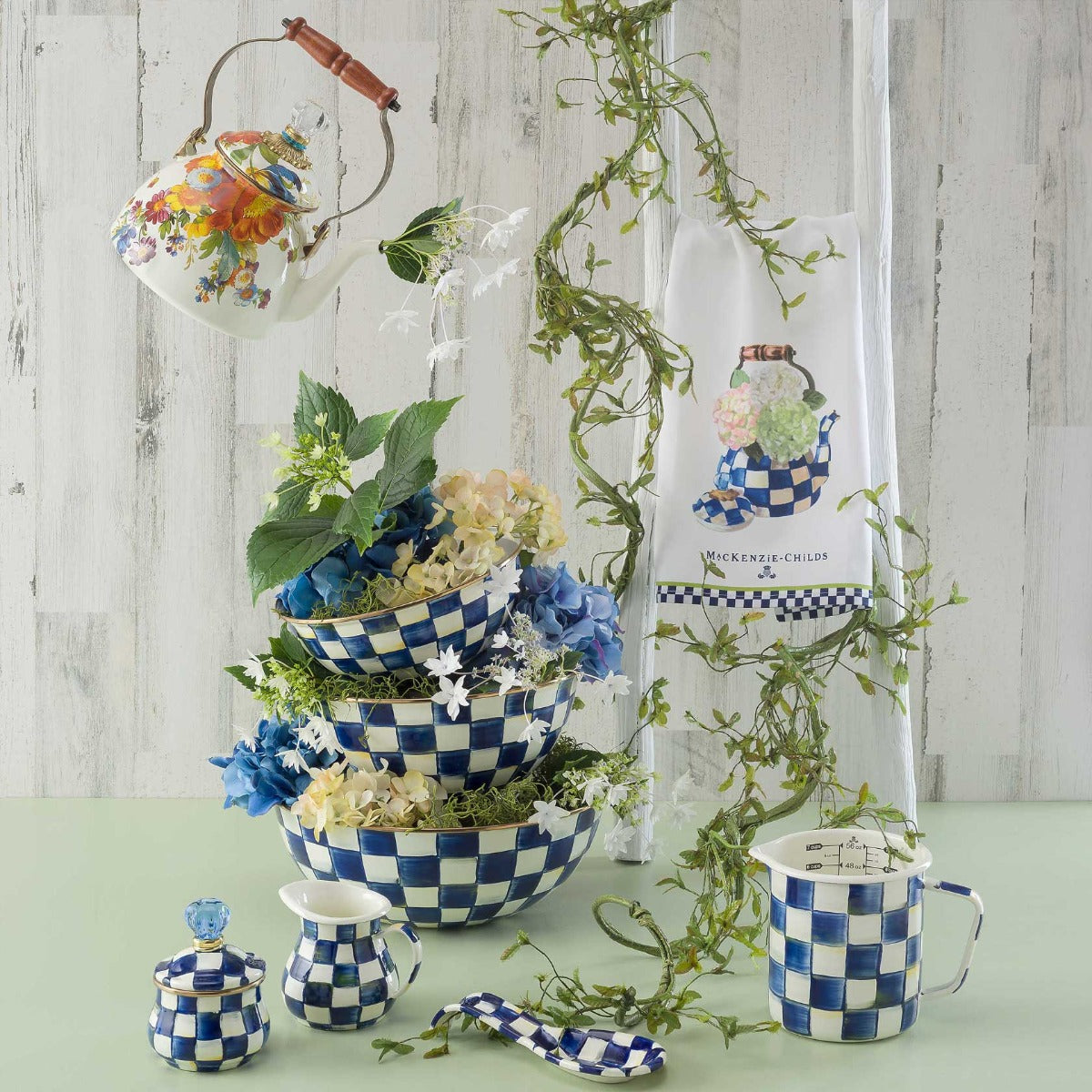 MacKenzie-Childs Royal Check Creamer