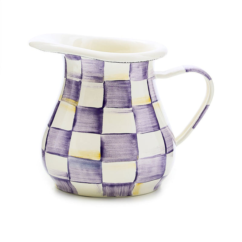 Mackenzie Childs Violet Check Creamer