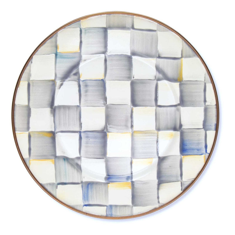 Mackenzie-Childs Sterling Check Enamel Salad/Dessert Plate
