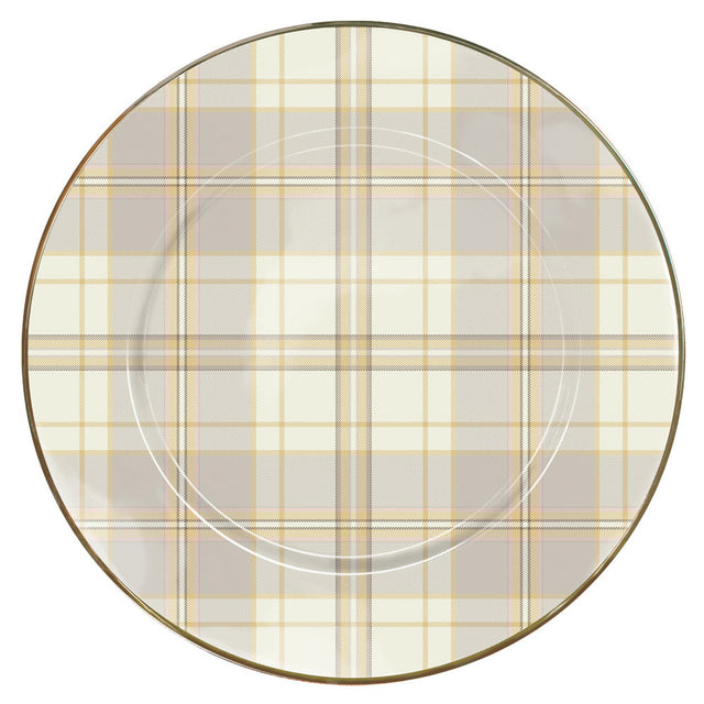 Mackenzie-Childs Mocha Check Salad Plate
