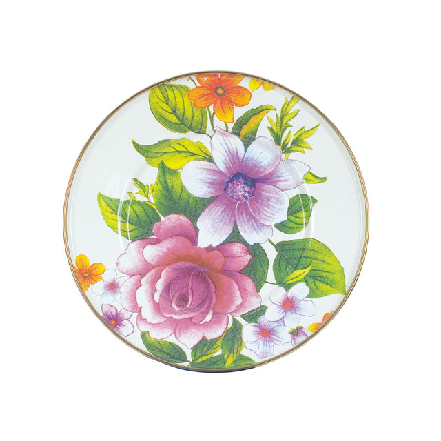 Mackenzie-Childs Flower Market White Salad/Dessert Plate