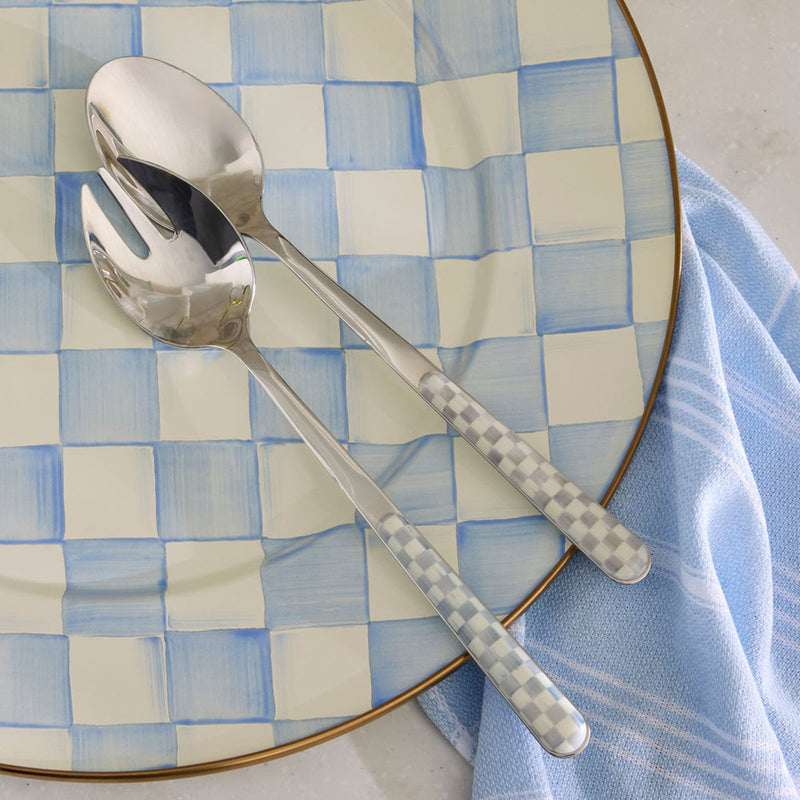 Mackenzie-Childs Sky Check Serving Platter