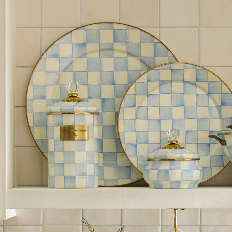 Mackenzie-Childs Sky Check Serving Platter