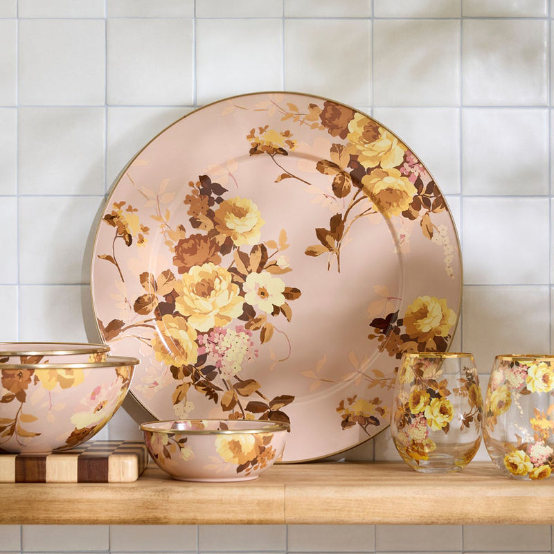 Mackenzie-Childs Wild Rose Mauve Serving Platter