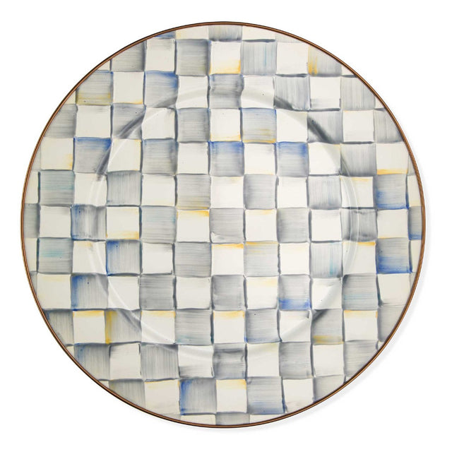 Mackenzie-Childs Sterling Check Enamel Serving Platter