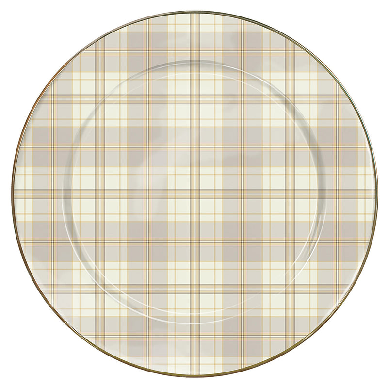 Mackenzie-Childs Mocha Check Serving Platter