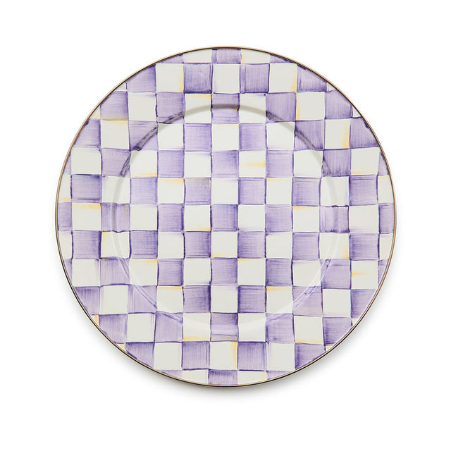 Mackenzie Childs Violet Check Serving Platter