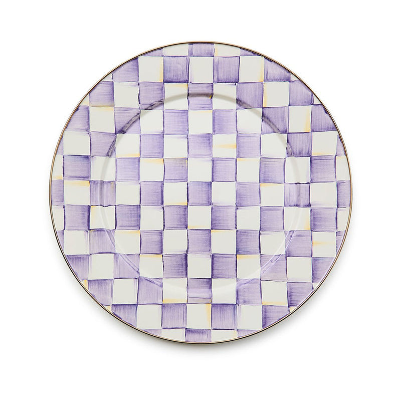 Mackenzie Childs Violet Check Serving Platter