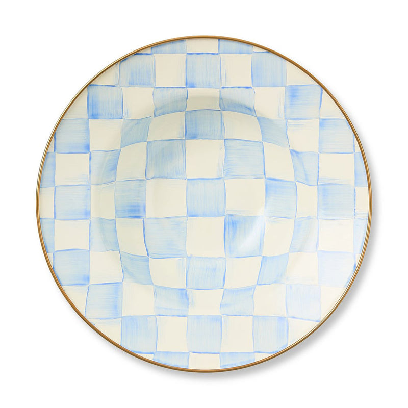 Mackenzie-Childs Sky Check Serving Bowl