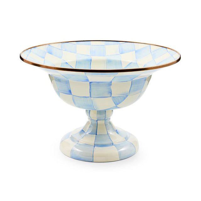Mackenzie-Childs Sky Check Large Compote