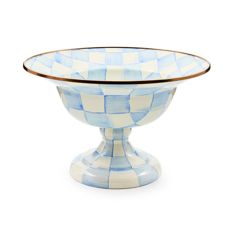 Mackenzie-Childs Sky Check Large Compote
