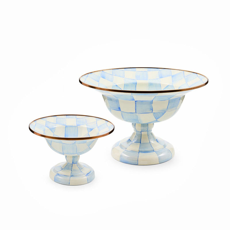 Mackenzie-Childs Sky Check Small Compote