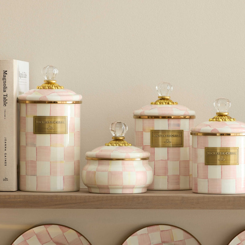 Mackenzie-Childs Rosy Check Squashed Pot #3