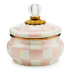 Mackenzie-Childs Rosy Check Squashed Pot