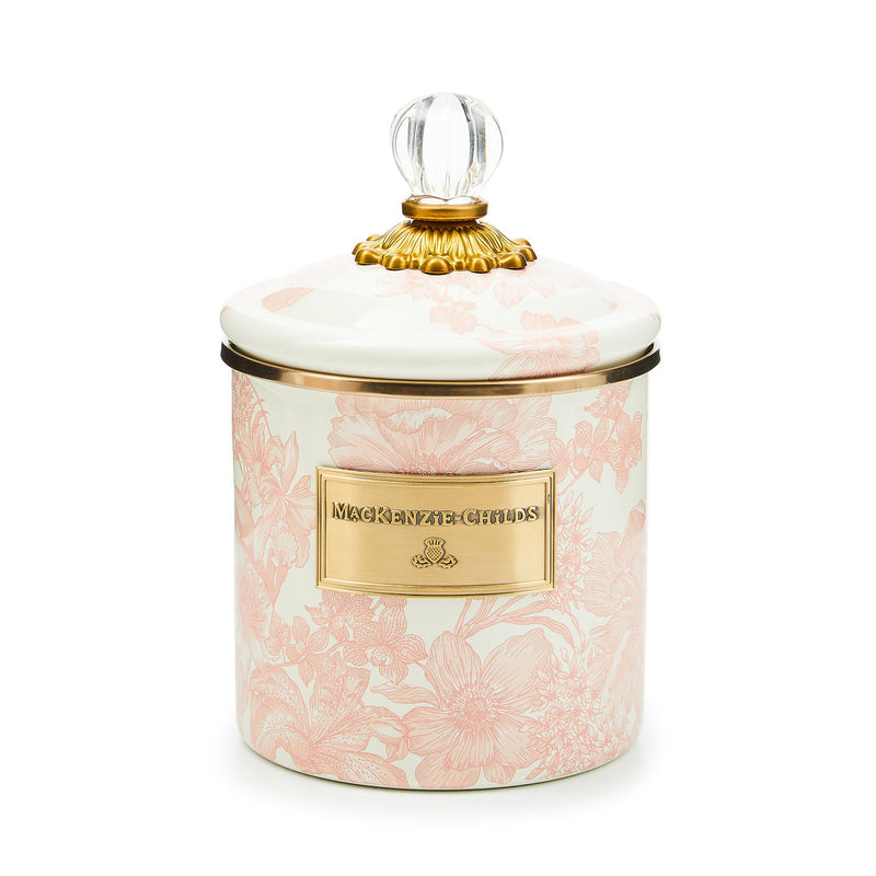 Mackenzie-Childs Rosy English Garden Small Canister