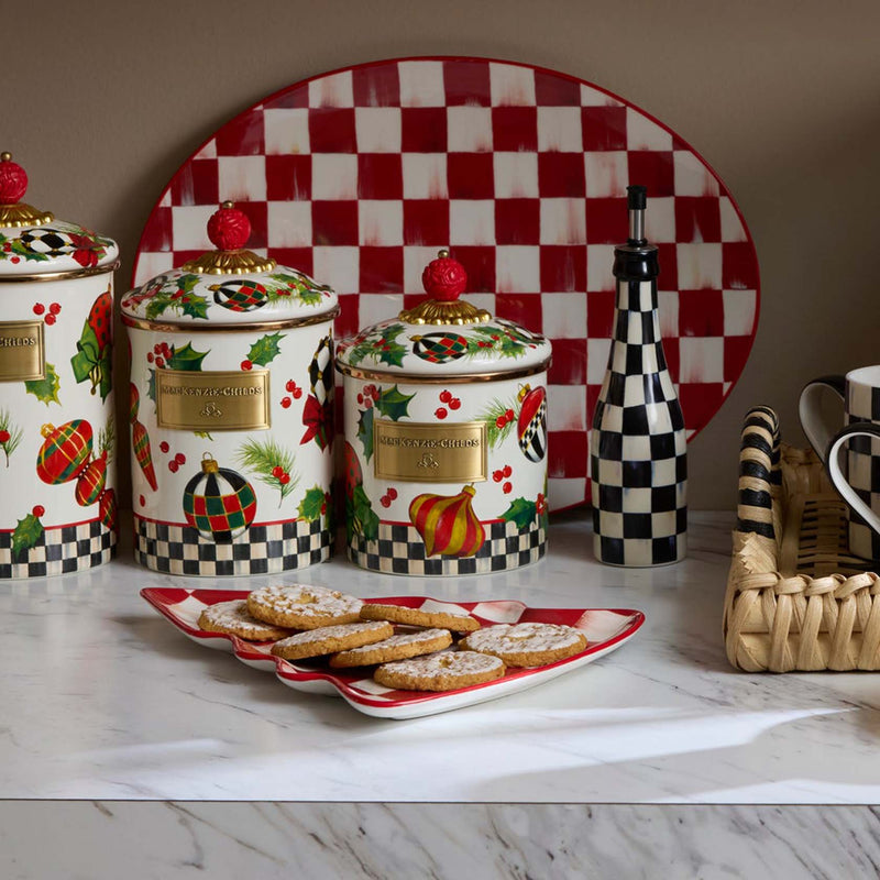 Mackenzie-Childs Deck The Halls Small Canister