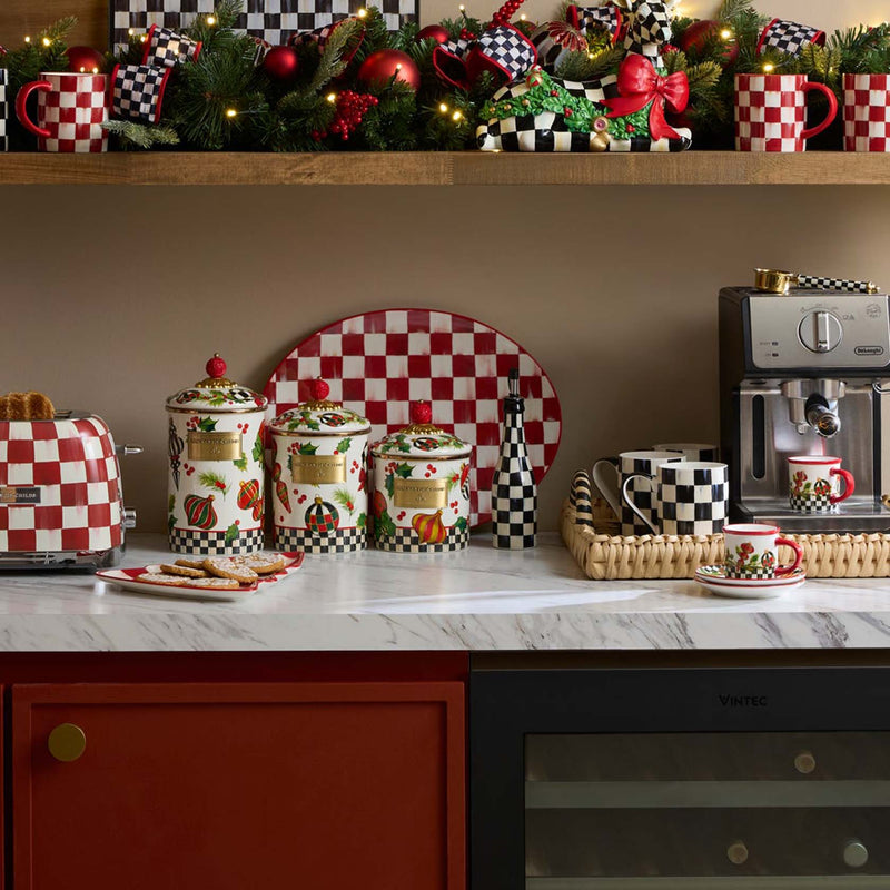 Mackenzie-Childs Deck The Halls Small Canister