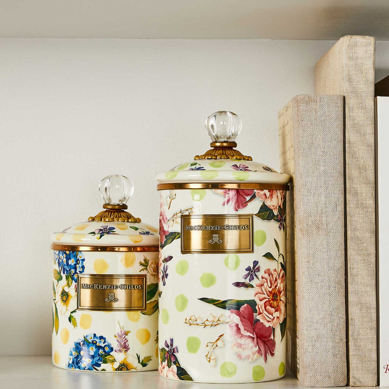 Mackenzie-Childs Wildflowers Enamel Small Canister