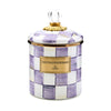 Mackenzie Childs Violet Check Small Canister