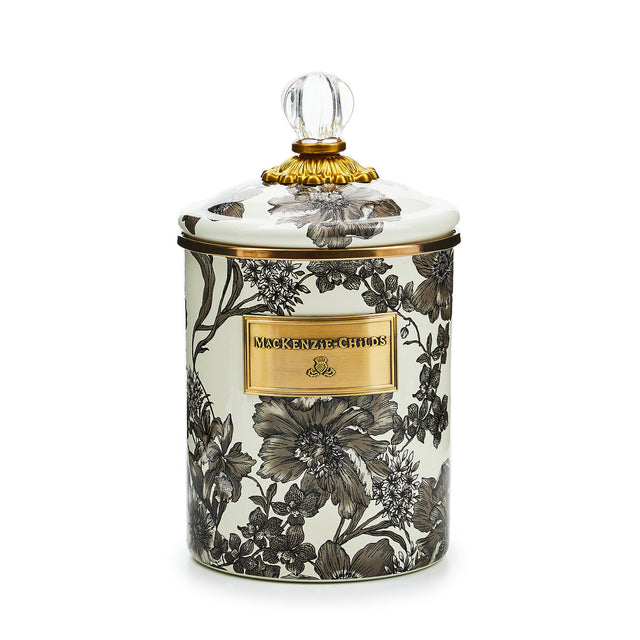 Mackenzie-Childs Sterling English Garden Medium Canister