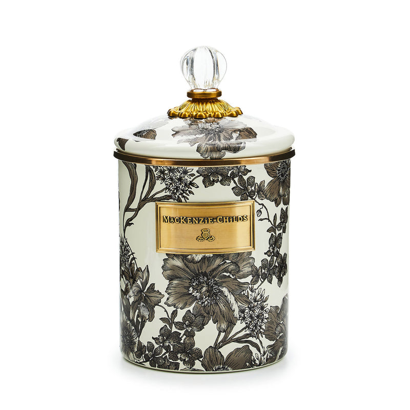 Mackenzie-Childs Sterling English Garden Medium Canister