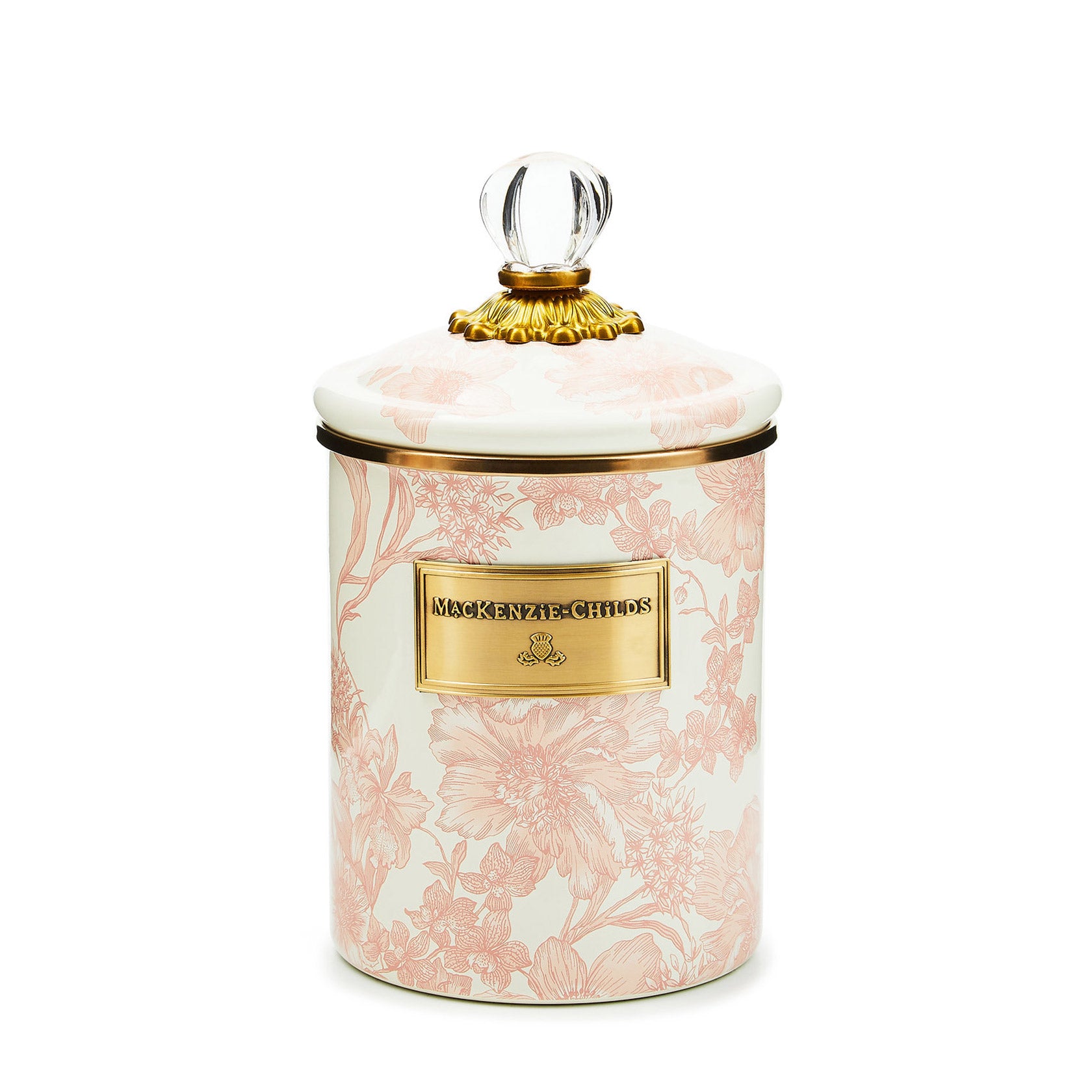 Mackenzie-Childs rosy English Garden Medium Canister – David