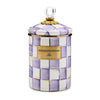 Mackenzie Childs Violet Check Medium Canister