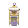 Mackenzie-Childs Tartan Violet Large Canister